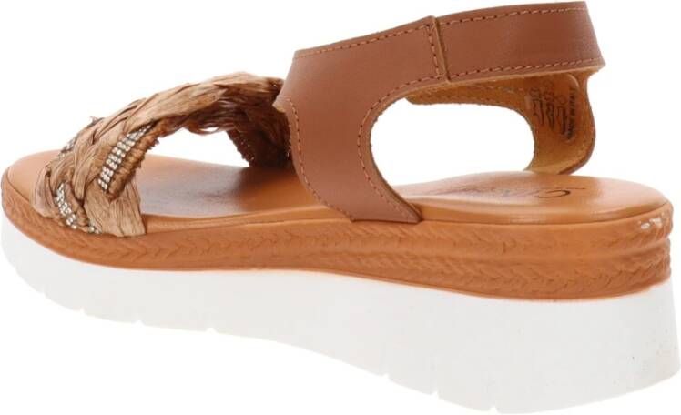 Cinzia Soft Leren Gesp Sandalen Brown Dames