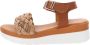 Cinzia Soft Leren Zomer Sandalen Brown Dames - Thumbnail 6