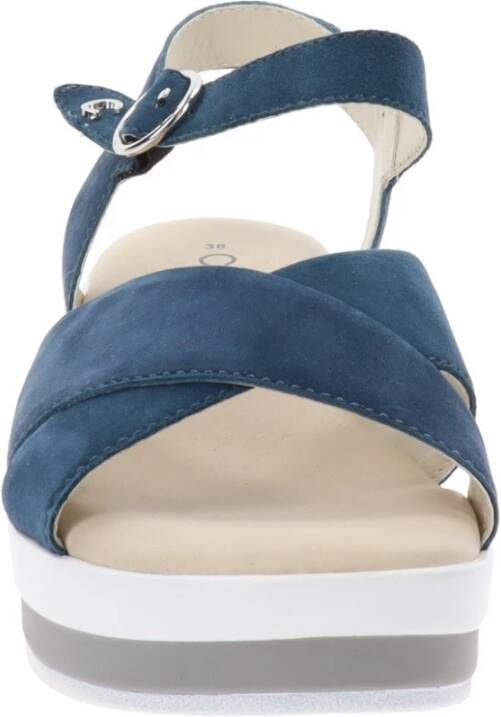 Cinzia Soft Leren Gesp Sluiting Sandalen Blue Dames