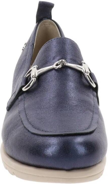 Cinzia Soft Leren Mocassins voor Dames Blue Dames