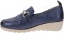 Cinzia Soft Leren Dames Mocassins Slip-On Stijl Blue Dames - Thumbnail 5