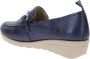 Cinzia Soft Leren Dames Mocassins Slip-On Stijl Blue Dames - Thumbnail 6