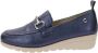 Cinzia Soft Leren Dames Mocassins Slip-On Stijl Blue Dames - Thumbnail 7