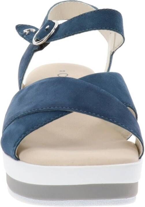 Cinzia Soft Leren Sandalen Elegant Comfortabele Stijl Blue Dames