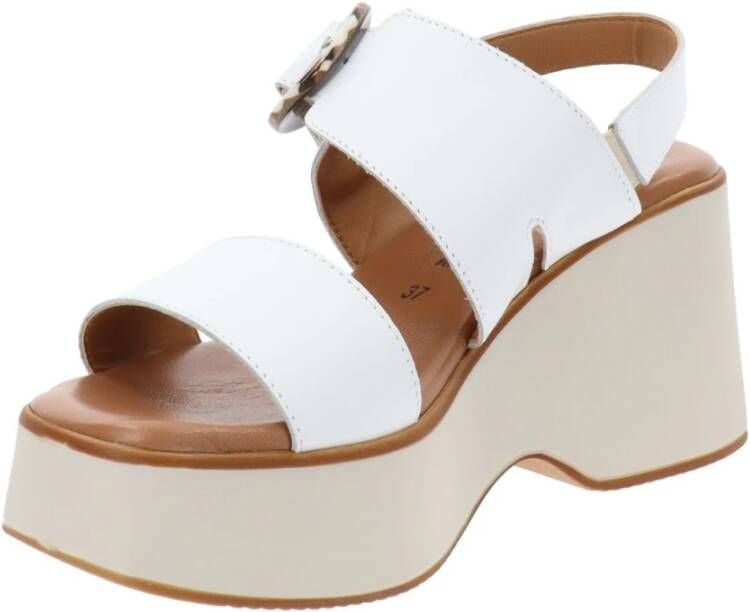 Cinzia Soft Leren Sandalen Stijlvol Comfortabel Casual Elegant White Dames