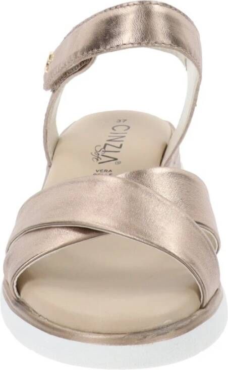 Cinzia Soft Leren sandalen voor vrouwen Beige Dames