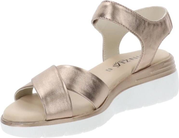 Cinzia Soft Leren sandalen voor vrouwen Beige Dames