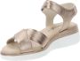 Cinzia Soft Leren Sandalen met Klittenbandsluiting Beige Dames - Thumbnail 11