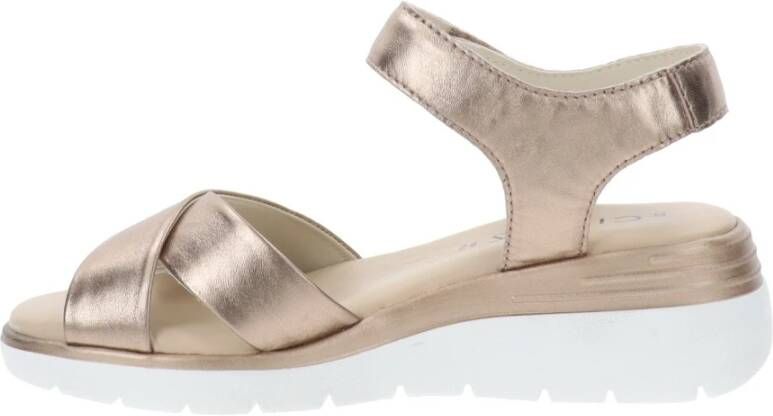 Cinzia Soft Leren sandalen voor vrouwen Beige Dames