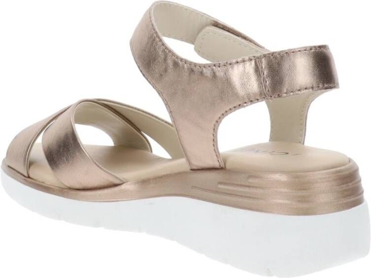 Cinzia Soft Leren sandalen voor vrouwen Beige Dames