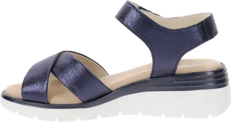 Cinzia Soft Leren Sandalen voor Vrouwen Blue Dames