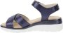 Cinzia Soft Leren Dames Sandalen met Klittenbandsluiting Blue Dames - Thumbnail 5