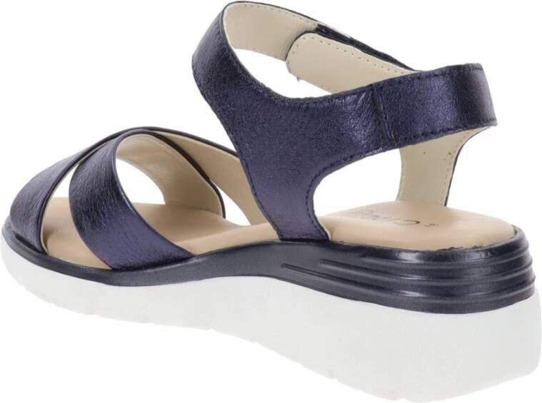 Cinzia Soft Leren Sandalen voor Vrouwen Blue Dames