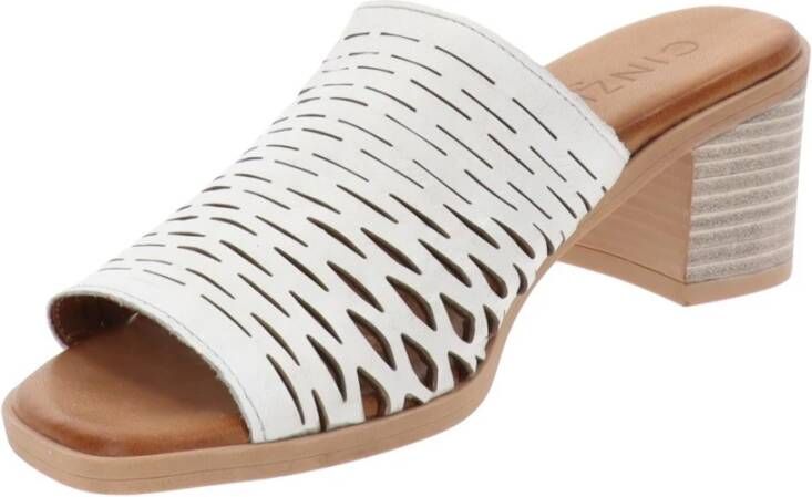 Cinzia Soft Leren Sandalen Zonder Sluiting White Dames