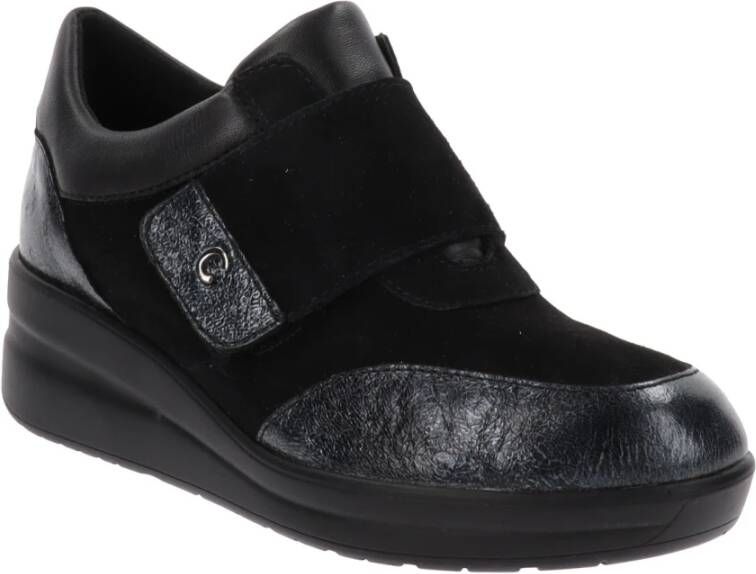 Cinzia Soft Leren Sneakers voor Vrouwen Black Dames