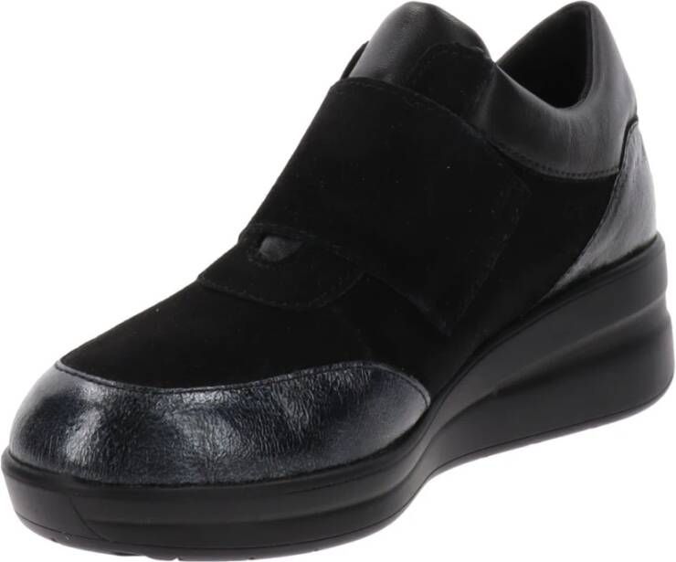 Cinzia Soft Leren Sneakers voor Vrouwen Black Dames