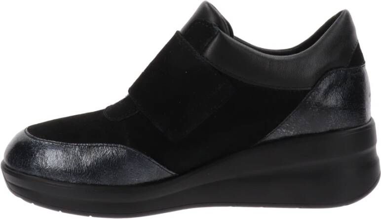 Cinzia Soft Leren Sneakers voor Vrouwen Black Dames