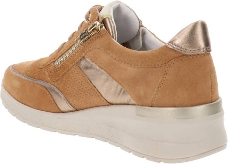 Cinzia Soft Leren Sneakers voor Vrouwen Brown Dames