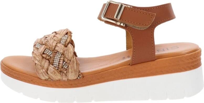 Cinzia Soft Leren Zomer Sandalen Brown Dames