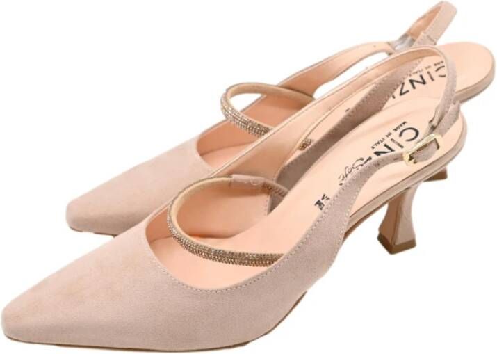 Cinzia Soft Elegante Nude Rame Hoge Hakken Pink Dames