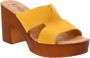 Cinzia Soft Hoge hak leren instap sandalen Yellow Dames - Thumbnail 3