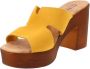 Cinzia Soft Hoge hak leren instap sandalen Yellow Dames - Thumbnail 5