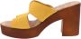 Cinzia Soft Hoge hak leren instap sandalen Yellow Dames - Thumbnail 6