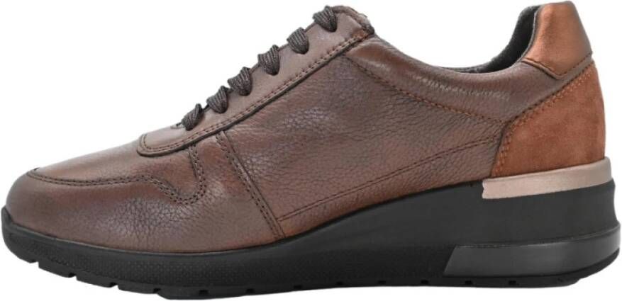 Cinzia Soft Sneakers Sella Stijl Brown Dames