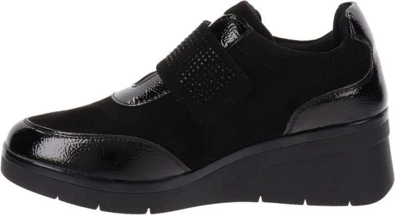 Cinzia Soft Sneakers van imitatieleer Stijlvol ontwerp Black Dames