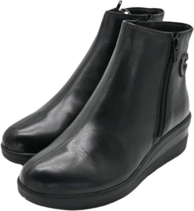 Cinzia Soft Zwarte Enkellaarzen Black Dames