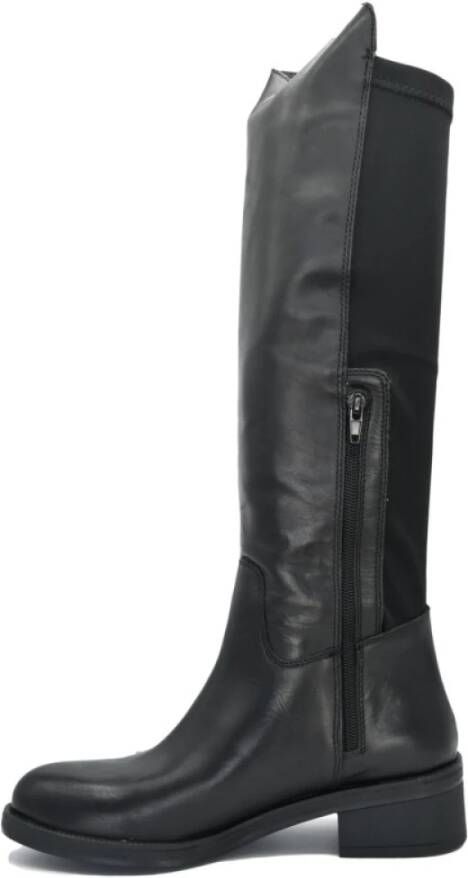 Cinzia Soft Zwarte Leren Laarzen Black Dames