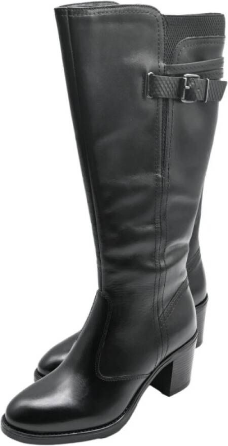 Cinzia Soft Zwarte Leren Laarzen Black Dames