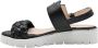 Cinzia Soft Zwarte Platte Sandalen Black Dames - Thumbnail 2