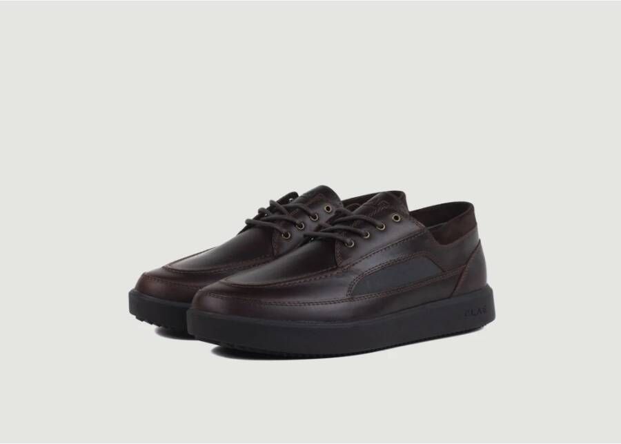 Clae Monterey Leren en Katoenen Sneakers Brown Heren