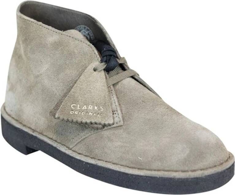 Clarks Grijze Platte Schoenen Grijs Heren