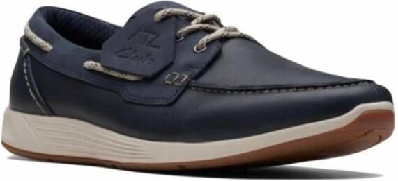 Clarks ATL Sail Go Witte Zool Veterschoen Blue Heren