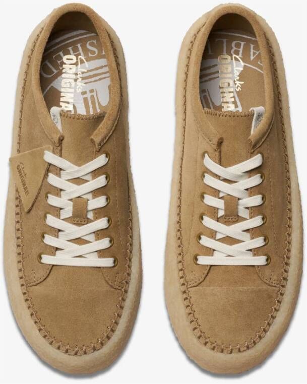 Clarks Beige Sneakers voor Mannen Beige Heren