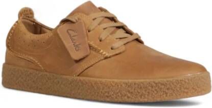 Clarks Beige Veterschoenen met Rubberen Zool Beige Heren