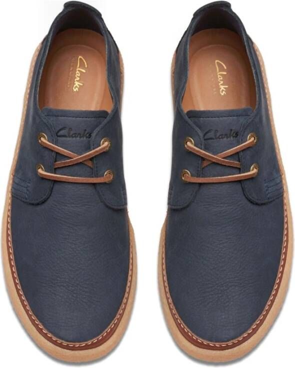 Clarks Blauwe Lage Vrijetijdssneakers Blue Heren