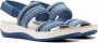 Clarks Blauwe Platte Sandalen voor Vrouwen Blue Dames - Thumbnail 2