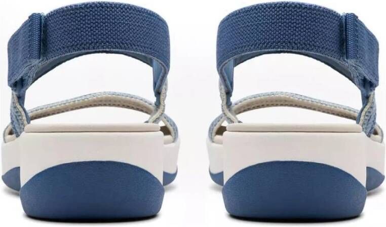 Clarks Blauwe Platte Sandalen voor Vrouwen Blue Dames