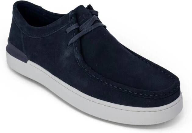 Clarks Blauwe Suède Veterschoenen voor Mannen Blue Heren