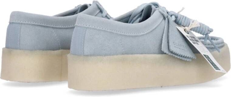 Clarks Blauwe Suède Wallabee Cup Mocassin Schoen Blue Dames