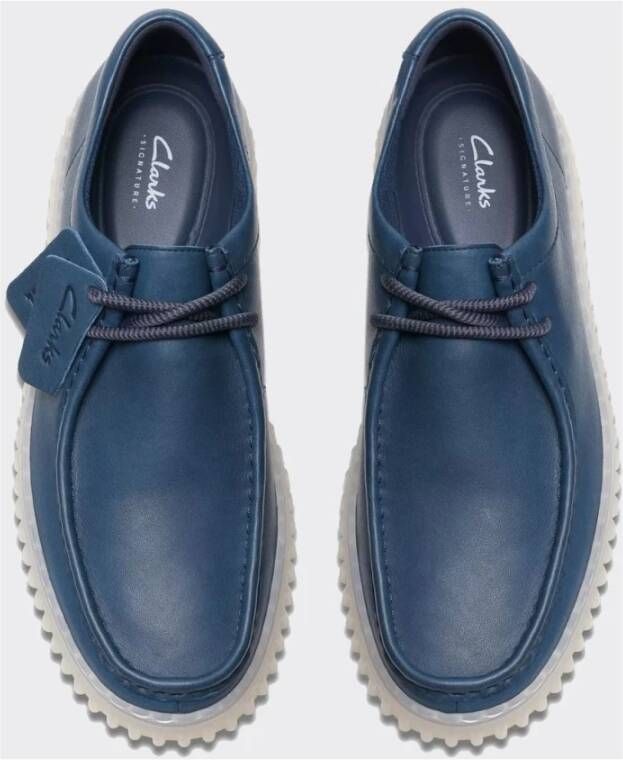 Clarks Blauwe Torhill Lo Sneakers Blue Heren