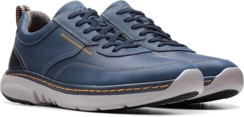 Clarks Blauwe Veterschoen Heren Sneaker Blue Heren