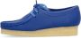 Clarks Bright Blue Leather Wallabee Lifestyle Schoen Blue Dames - Thumbnail 2