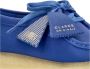 Clarks Bright Blue Leather Wallabee Lifestyle Schoen Blue Dames - Thumbnail 6