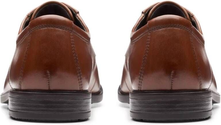 Clarks Bruine Leren Veterschoen Brown Heren