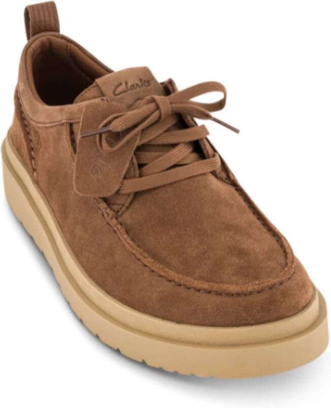 Clarks Bruine Leren Veterschoenen Brown Heren