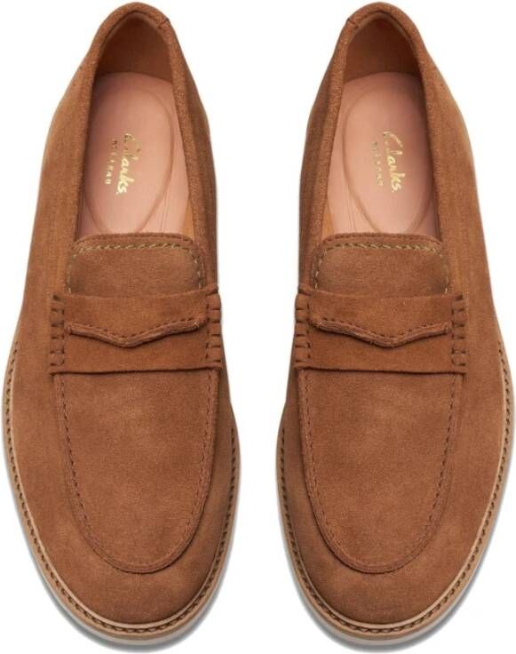 Clarks Bruine Loafers voor Mannen Brown Heren